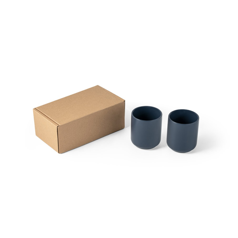 Set publicitaire tasses céramique - OWENS Bleu marine